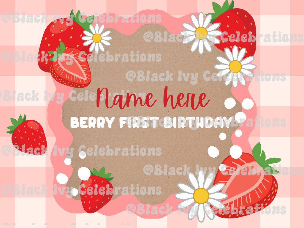 Berry First Birthday-customizable