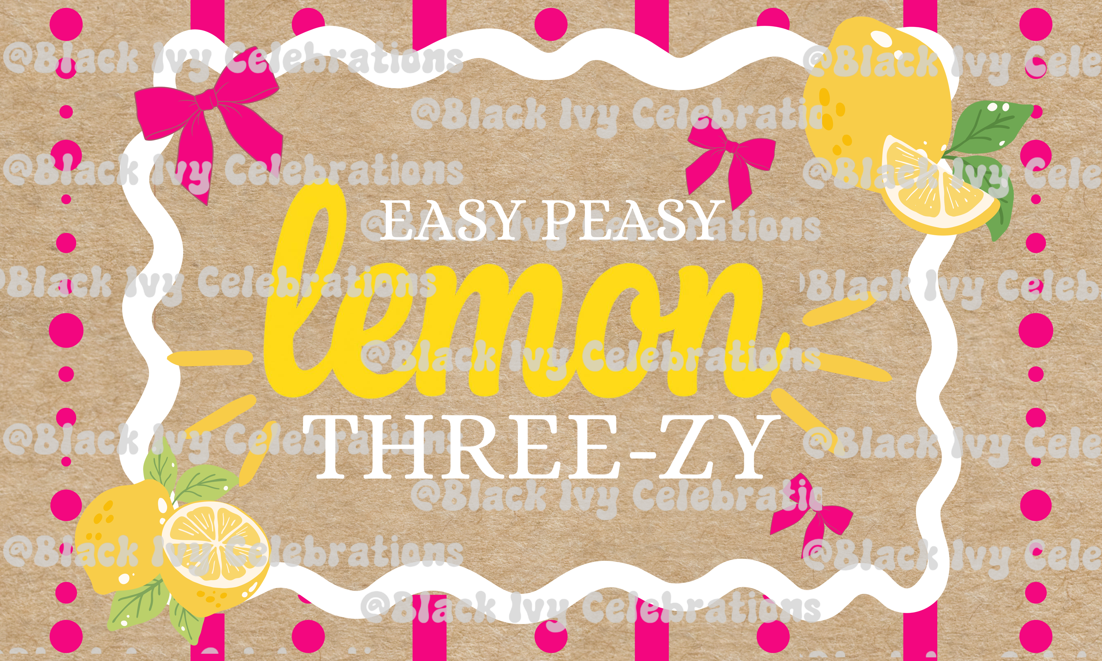 Easy peasy Lemon three-zy banner