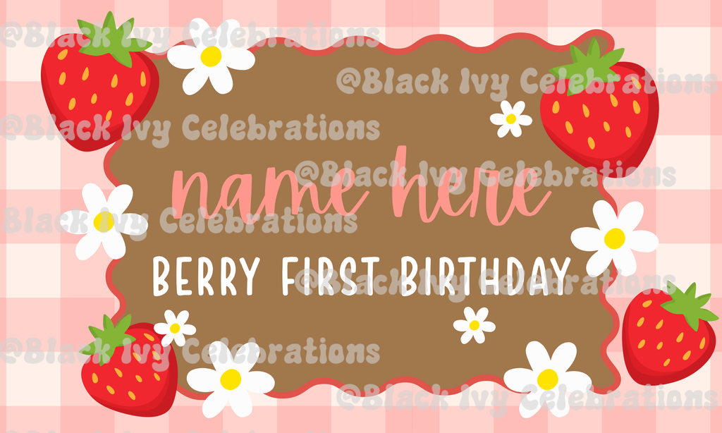 Berry First Birthday-customizable